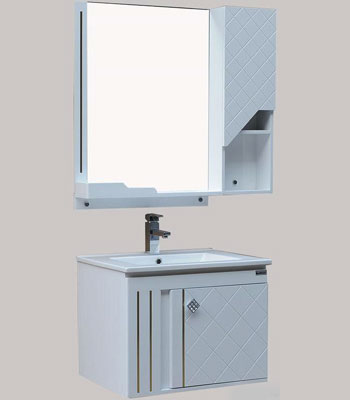 Bộ tủ chậu phòng tắm chất liệu nhựa PVC Bross 2019